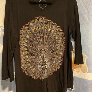 Lucky brand peacock shirt 1X, new with tag!